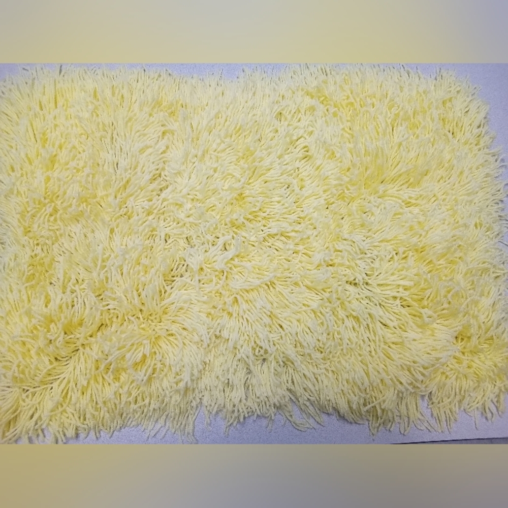 Fluffy Yellow Shag Rug